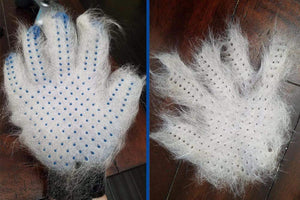 Pet Efficient Pet Hair Remover Mitt Enhanced Five Finger Design Perfect for Dog Cat Long Short Fur