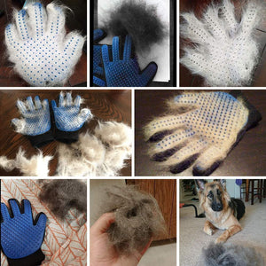 Pet Efficient Pet Hair Remover Mitt Enhanced Five Finger Design Perfect for Dog Cat Long Short Fur