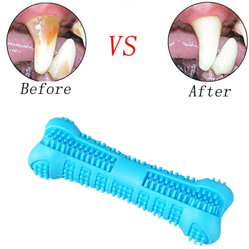 Pet Toothbrush Teeth Cleaning Chew Toy Small Dog Shape Stick Silicone Perfect Dog Teeth Care Product