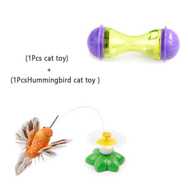 YVYOO  Interactive Cat Toy IQ Treat Ball Smarter Pet Toys Food Ball Food Dispenser For Cats Playing Training Pet supplies D10