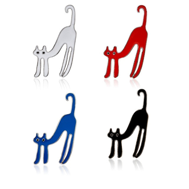 Miss Zoe 2~8pcs/set Cat Dog Hippo Kitten Puppy Totoro Brooch Button Pins Denim Jacket Pin Badge Animal Jewelry Gift for Kids