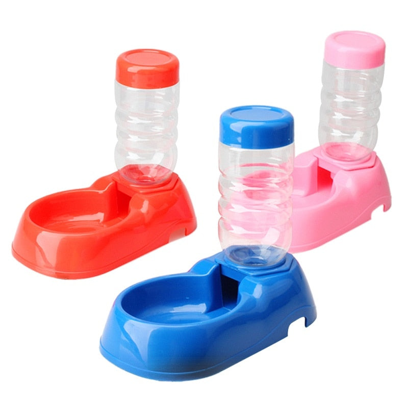 Pet Puppy Cat Automatic Water Bottles Dispenser Dog Food Dish Bowl for Dogs Water Fountain