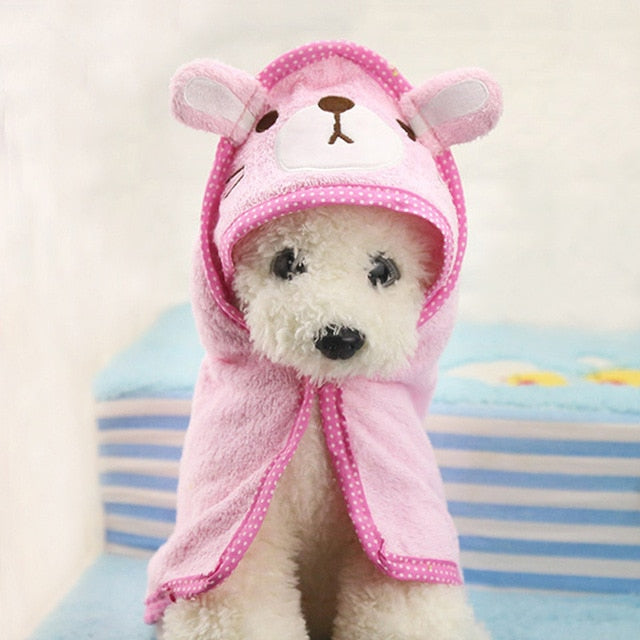 Cute Pet Dog Towel Soft Drying Bath Pet Towel For Dog Cat Hoodies Puppy Super Absorbent Bathrobes Cleaning Necessary supply 30