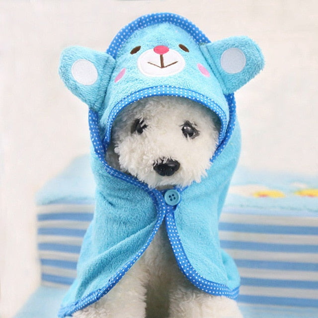 Cute Pet Dog Towel Soft Drying Bath Pet Towel For Dog Cat Hoodies Puppy Super Absorbent Bathrobes Cleaning Necessary supply 30