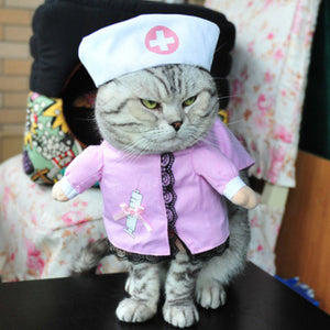 Funny Cat Clothes Pirate Suit Clothes For Cat Costume Clothing Corsair Halloween Clothes Dressing Up Cat Party Costume Suit 31A1