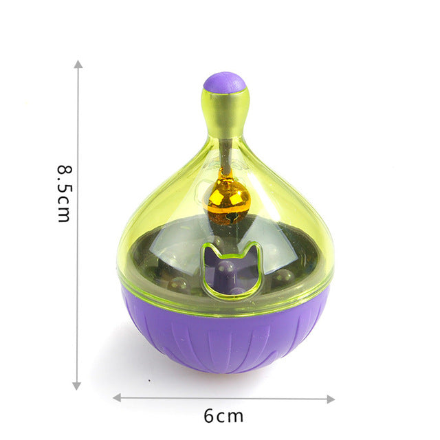 YVYOO  Interactive Cat Toy IQ Treat Ball Smarter Pet Toys Food Ball Food Dispenser For Cats Playing Training Pet supplies D10