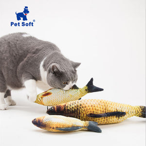 Pet Soft Plush Creative 3D Carp Fish Shape Cat Toy  Gifts Catnip Fish Stuffed Pillow Doll Simulation Fish Playing Toy For Pet