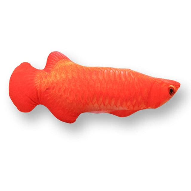 Pet Soft Plush Creative 3D Carp Fish Shape Cat Toy  Gifts Catnip Fish Stuffed Pillow Doll Simulation Fish Playing Toy For Pet