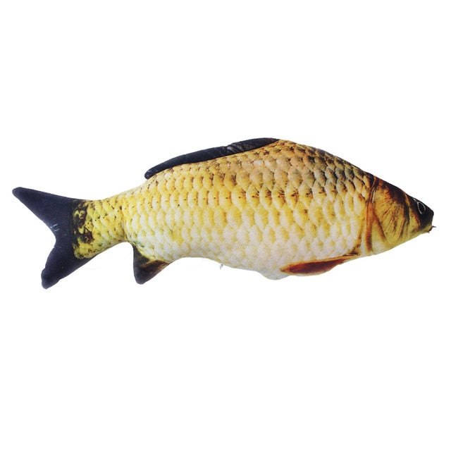 Pet Soft Plush Creative 3D Carp Fish Shape Cat Toy  Gifts Catnip Fish Stuffed Pillow Doll Simulation Fish Playing Toy For Pet