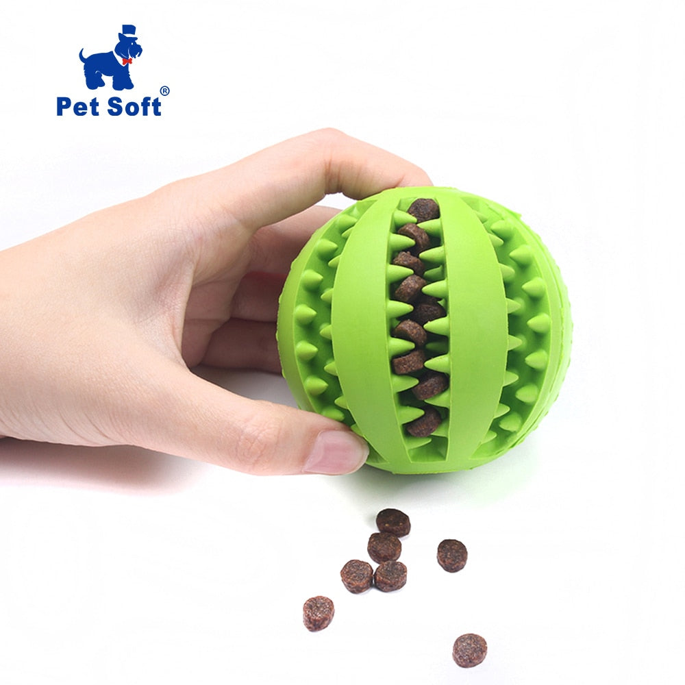 Pet Dog Toys Funny Interactive Elasticity Ball Dog Chew Tooth Clean Of Food Extra-tough Rubber Ball