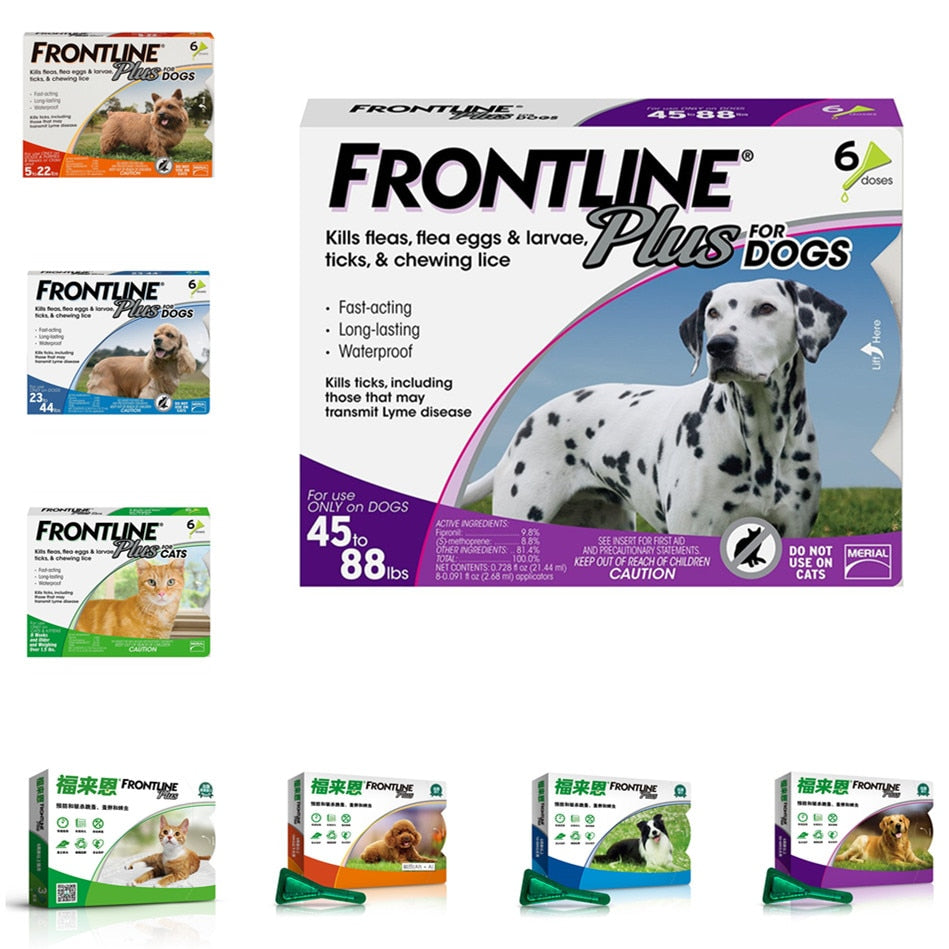 Frontline Plus for Dogs & Cats Flea and Tick Treatment 3pcs/6pcs