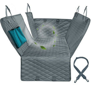 Dog Car Seat View Mesh Waterproof Pet Car Rear SeatBack Mat Hammock Cushion Protector Zipper Pockets