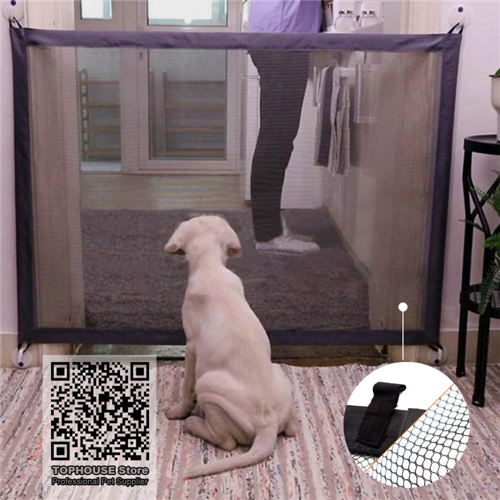 Pet Dog Fences Magic Gate Folding Safe Guard and Install Pet Dog Safety Enclosure Dog Fences