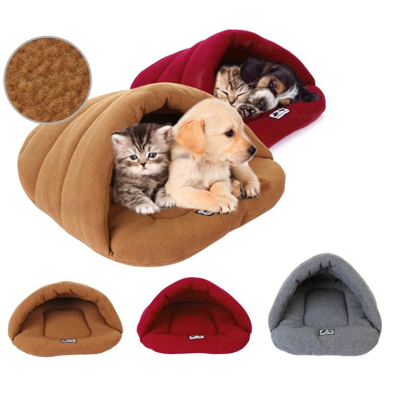 Soft Pet Dog Bed Fleece Nest Kennel Bed Pet Cat Small Puppy Sofa Sleeping Bag House Pet Supplies