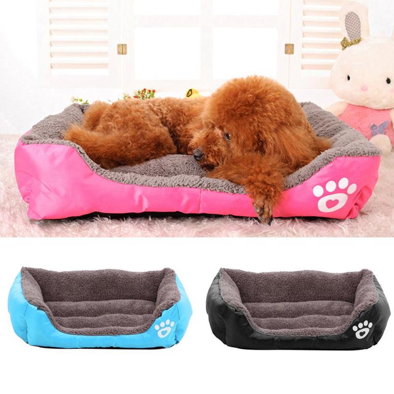 Dog Bed Warm Soft House Waterproof Bottom Fleece Nest Dog Baskets Kennel for Dog Cat Puppy Mat