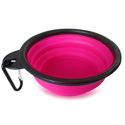 Pet Soft Dog Bowl Folding Silicone Bowl For Dog Collapsible Dog Bowl for Pet Cat Food Water Feeding