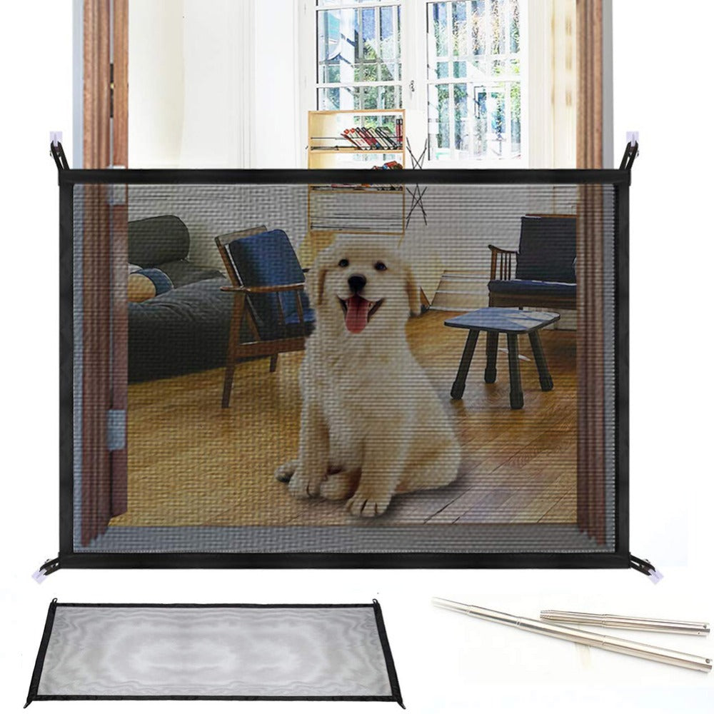 Magic Dog Gate Ingenious Mesh Dog Fence For Indoor and Outdoor Safe Pet Dog gate Safety Enclosure Pet supplies Dropshipping