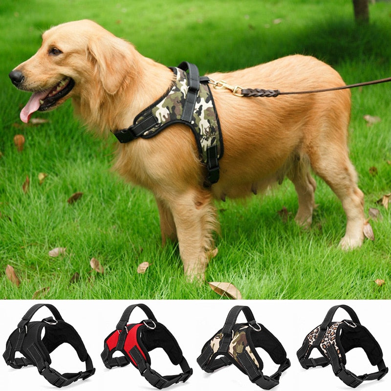 Nylon Dog Pet Harness Collar Adjustable Padded Extra Big Large Medium Small Dog Harnesses vest Husky